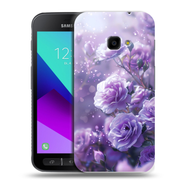 Пластиковый чехол на Samsung Galaxy Xcover 4 с принтом Розы цветы Пластиковый чехол на Samsung Galaxy Xcover 4 с принтом Розы цветы