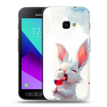 Пластиковый чехол на Samsung Galaxy Xcover 4 с принтом кролик зайчик