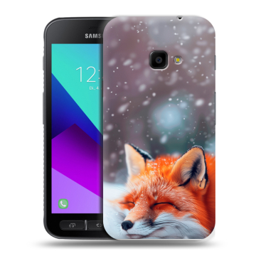 Пластиковый чехол на Samsung Galaxy Xcover 4 с принтом лиса