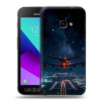 Пластиковый чехол на Samsung Galaxy Xcover 4 с принтом самолет