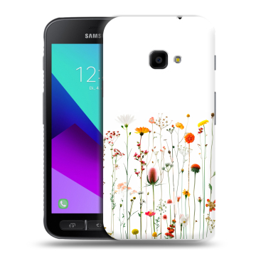Пластиковый чехол на Samsung Galaxy Xcover 4 с принтом цветы