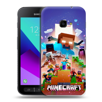 Пластиковый чехол на Samsung Galaxy Xcover 4 с принтом Майнкрафт Minecraft Пластиковый чехол на Samsung Galaxy Xcover 4 с принтом Майнкрафт Minecraft