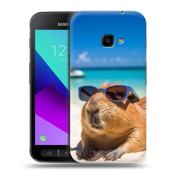 Пластиковый чехол на Samsung Galaxy Xcover 4 с принтом Капибара