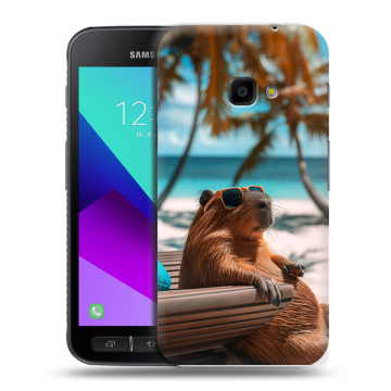 Пластиковый чехол на Samsung Galaxy Xcover 4 с принтом Капибара