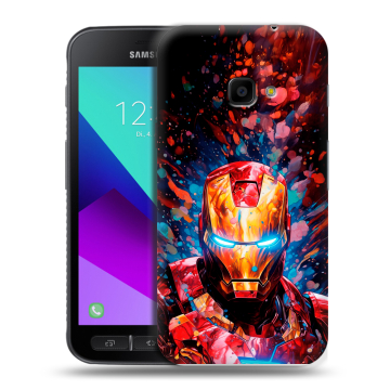 Пластиковый чехол на Samsung Galaxy Xcover 4 с принтом Железный человек Ironman