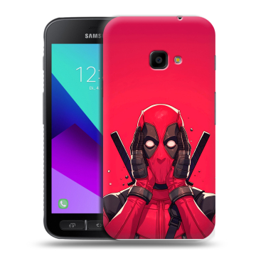 Пластиковый чехол на Samsung Galaxy Xcover 4 с принтом Дедпул Deadpool