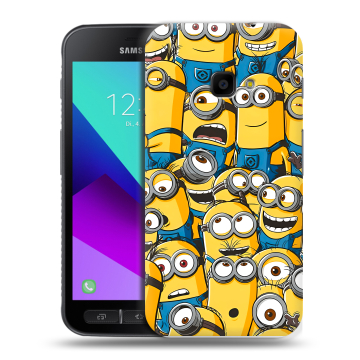 Пластиковый чехол на Samsung Galaxy Xcover 4 с принтом Миньоны