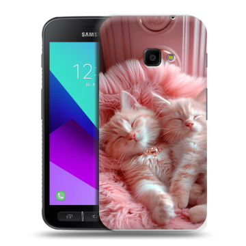 Пластиковый чехол на Samsung Galaxy Xcover 4 с принтом котята котики Пластиковый чехол на Samsung Galaxy Xcover 4 с принтом котята котики