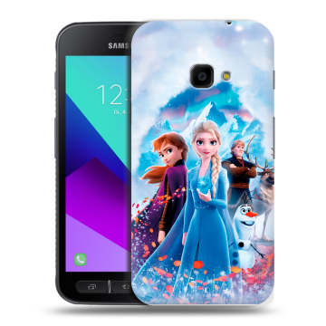 Пластиковый чехол на Samsung Galaxy Xcover 4 с принтом Холодное сердце Frozen