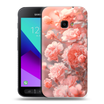 Пластиковый чехол на Samsung Galaxy Xcover 4 с принтом Розы цветы