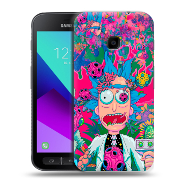 Пластиковый чехол на Samsung Galaxy Xcover 4 с принтом Рик и Морти Rick Morty