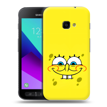 Пластиковый чехол на Samsung Galaxy Xcover 4 с принтом спанчбоб спанч боб