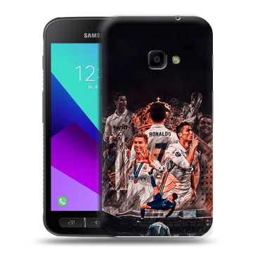 Пластиковый чехол на Samsung Galaxy Xcover 4 с принтом Реал Роналдо Real Ronaldo