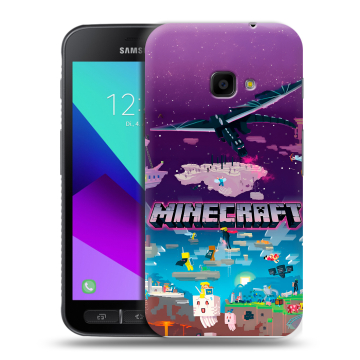 Пластиковый чехол на Samsung Galaxy Xcover 4 с принтом Майнкрафт Minecraft