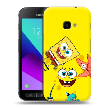 Пластиковый чехол на Samsung Galaxy Xcover 4 с принтом Спанч боб Спанчбоб