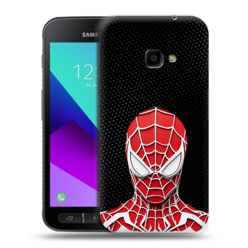 Пластиковый чехол на Samsung Galaxy Xcover 4 с принтом человек паук spiderman