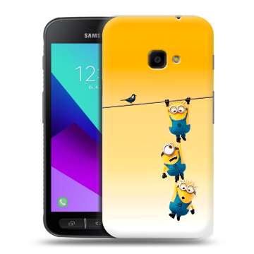 Пластиковый чехол на Samsung Galaxy Xcover 4 с принтом Миньоны