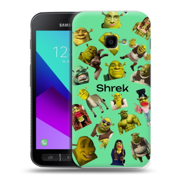 Пластиковый чехол на Samsung Galaxy Xcover 4 с принтом Шрек Shrek Пластиковый чехол на Samsung Galaxy Xcover 4 с принтом Шрек Shrek