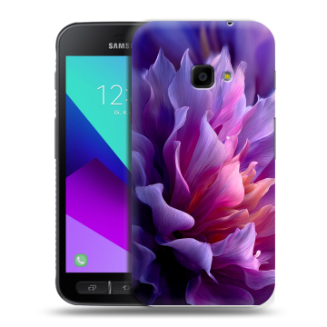 Пластиковый чехол на Samsung Galaxy Xcover 4 с принтом женский цветы