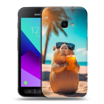 Пластиковый чехол на Samsung Galaxy Xcover 4 с принтом Капибара