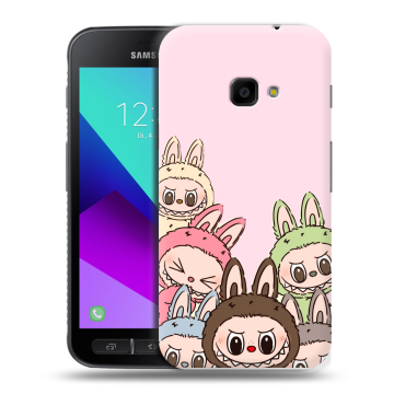 Пластиковый чехол на Samsung Galaxy Xcover 4 с принтом Лабубу Пластиковый чехол на Samsung Galaxy Xcover 4 с принтом Лабубу