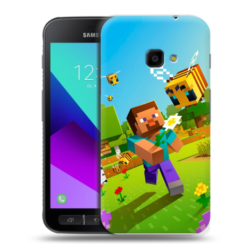 Пластиковый чехол на Samsung Galaxy Xcover 4 с принтом Майнкрафт Minecraft