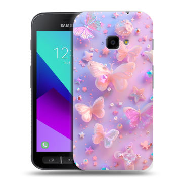 Пластиковый чехол на Samsung Galaxy Xcover 4 с принтом Бабочки