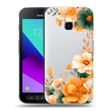 Пластиковый чехол на Samsung Galaxy Xcover 4 с принтом Цветы принт Пластиковый чехол на Samsung Galaxy Xcover 4 с принтом Цветы принт