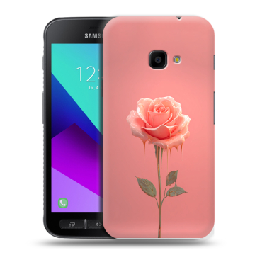 Пластиковый чехол на Samsung Galaxy Xcover 4 с принтом Розовая роза Пластиковый чехол на Samsung Galaxy Xcover 4 с принтом Розовая роза