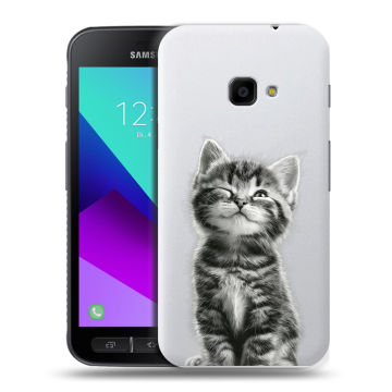 Пластиковый чехол на Samsung Galaxy Xcover 4 с принтом Котенок
