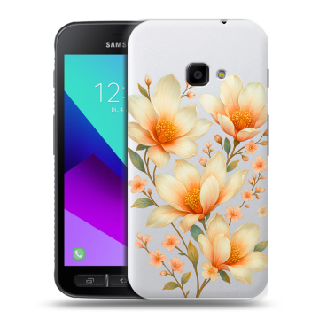 Пластиковый чехол на Samsung Galaxy Xcover 4 с принтом Цветы Пластиковый чехол на Samsung Galaxy Xcover 4 с принтом Цветы