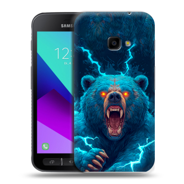 Пластиковый чехол на Samsung Galaxy Xcover 4 с принтом Медведь Пластиковый чехол на Samsung Galaxy Xcover 4 с принтом Медведь