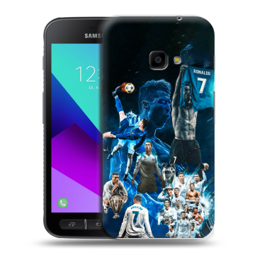 Пластиковый чехол на Samsung Galaxy Xcover 4 с принтом Реал Роналдо Пластиковый чехол на Samsung Galaxy Xcover 4 с принтом Реал Роналдо
