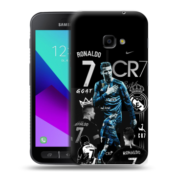 Пластиковый чехол на Samsung Galaxy Xcover 4 с принтом Реал Роналдо