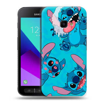 Пластиковый чехол на Samsung Galaxy Xcover 4 с принтом Лило и Стич