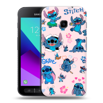 Пластиковый чехол на Samsung Galaxy Xcover 4 с принтом Лило и Стич