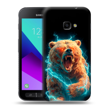 Пластиковый чехол на Samsung Galaxy Xcover 4 с принтом Медведь Пластиковый чехол на Samsung Galaxy Xcover 4 с принтом Медведь