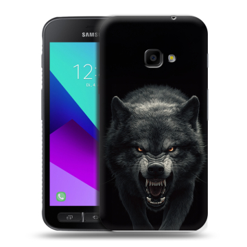 Пластиковый чехол на Samsung Galaxy Xcover 4 с принтом Волк