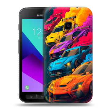 Пластиковый чехол на Samsung Galaxy Xcover 4 с принтом Тачки Пластиковый чехол на Samsung Galaxy Xcover 4 с принтом Тачки