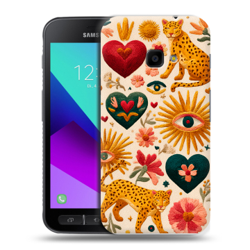 Пластиковый чехол на Samsung Galaxy Xcover 4 с принтом Модный принт Пластиковый чехол на Samsung Galaxy Xcover 4 с принтом Модный принт