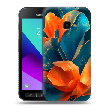 Пластиковый чехол на Samsung Galaxy Xcover 4 с принтом Цветы Пластиковый чехол на Samsung Galaxy Xcover 4 с принтом Цветы