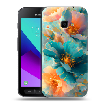 Пластиковый чехол на Samsung Galaxy Xcover 4 с принтом Цветы Пластиковый чехол на Samsung Galaxy Xcover 4 с принтом Цветы