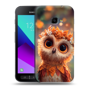 Пластиковый чехол на Samsung Galaxy Xcover 4 с принтом Милая сова Пластиковый чехол на Samsung Galaxy Xcover 4 с принтом Милая сова