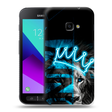 Пластиковый чехол на Samsung Galaxy Xcover 4 с принтом Король лев Пластиковый чехол на Samsung Galaxy Xcover 4 с принтом Король лев