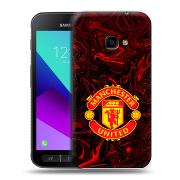 Пластиковый чехол на Samsung Galaxy Xcover 4 с принтом Manchester United Пластиковый чехол на Samsung Galaxy Xcover 4 с принтом Manchester United