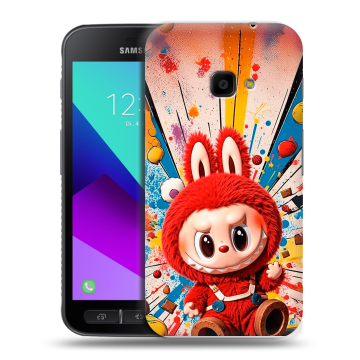 Пластиковый чехол на Samsung Galaxy Xcover 4 с принтом Labubu Лабубу