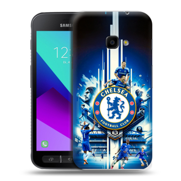 Пластиковый чехол на Samsung Galaxy Xcover 4 с принтом Chelsea Челси Пластиковый чехол на Samsung Galaxy Xcover 4 с принтом Chelsea Челси