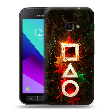 Пластиковый чехол на Samsung Galaxy Xcover 4 с принтом Squid Game Игра кальмара