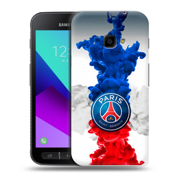 Пластиковый чехол на Samsung Galaxy Xcover 4 с принтом PSG ПСЖ Пластиковый чехол на Samsung Galaxy Xcover 4 с принтом PSG ПСЖ