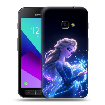 Пластиковый чехол на Samsung Galaxy Xcover 4 с принтом Холодное сердце Frozen